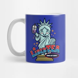 Funny Cute Kawaii Liberty Statue America Pun Meme Gift For Boba Tea Lovers Mug